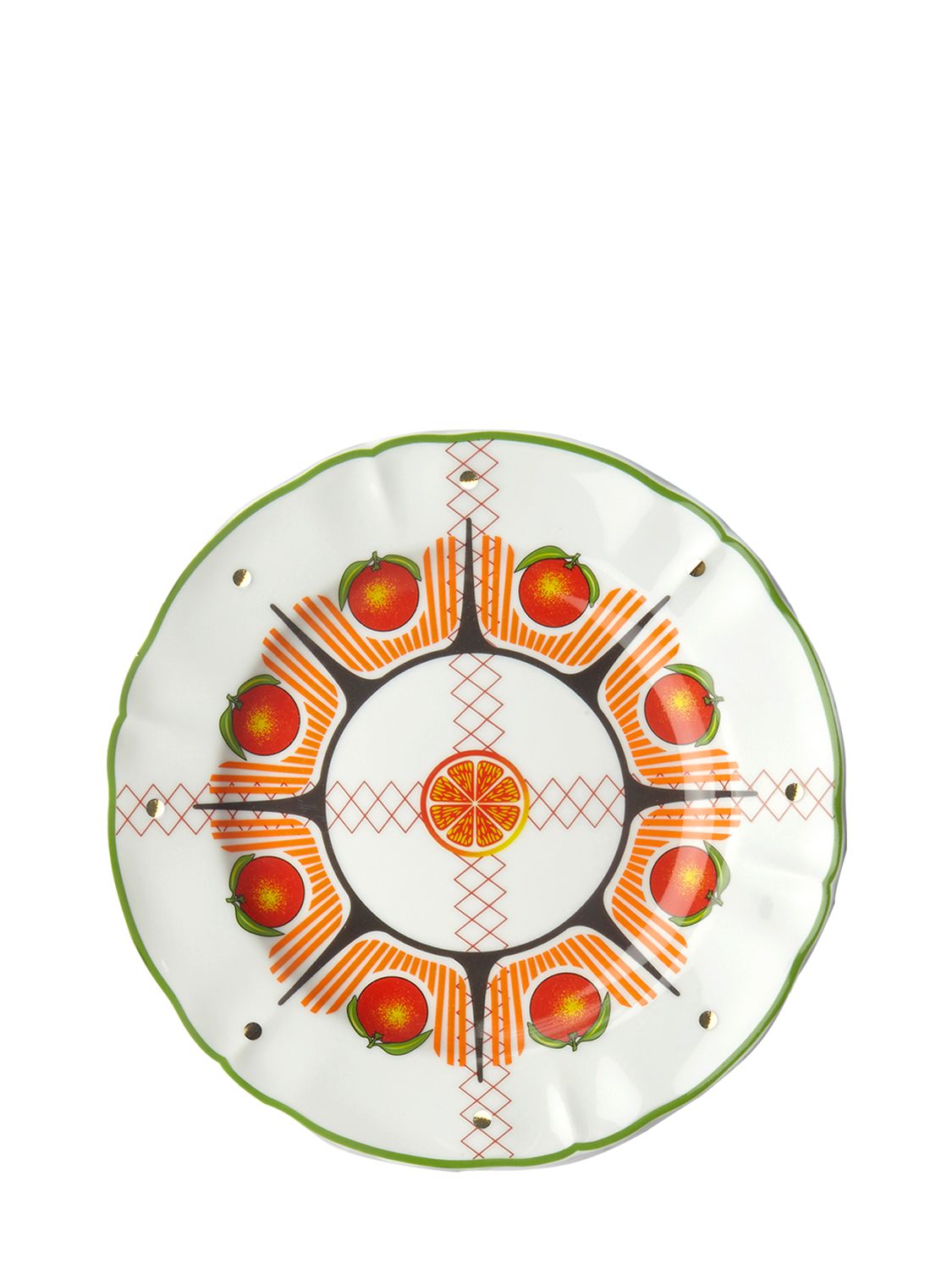 Bitossi Home Orange Porcelain Dinner Plate In Multi