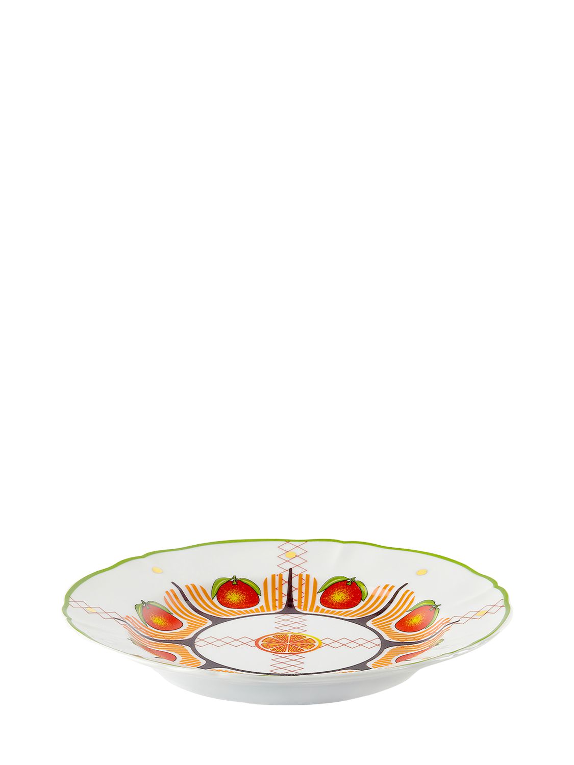 Shop Bitossi Home Orange Porcelain Dinner Plate In Multicolor