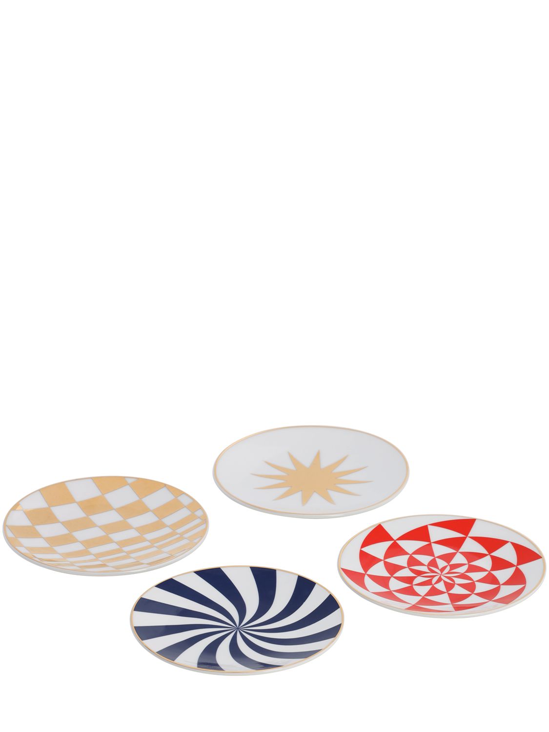 Bitossi Home Set Of 4 Abracadabra Plates In Multicolor