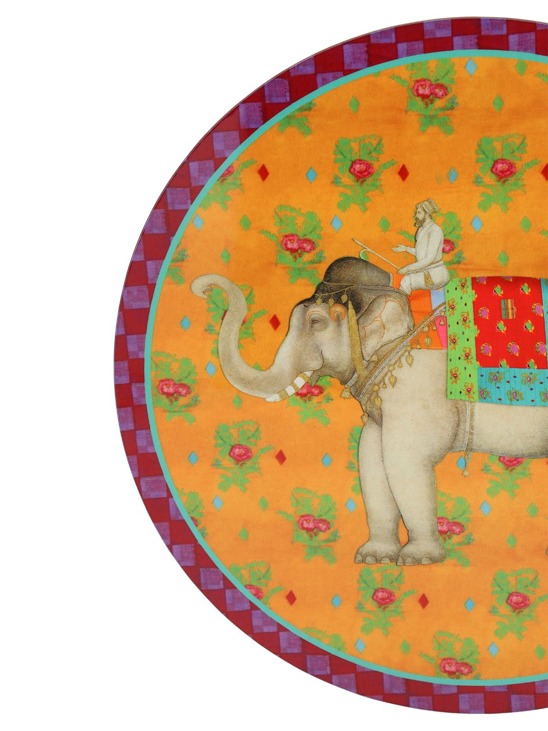Lisa Corti Ololay Elephant Placemat In Multi