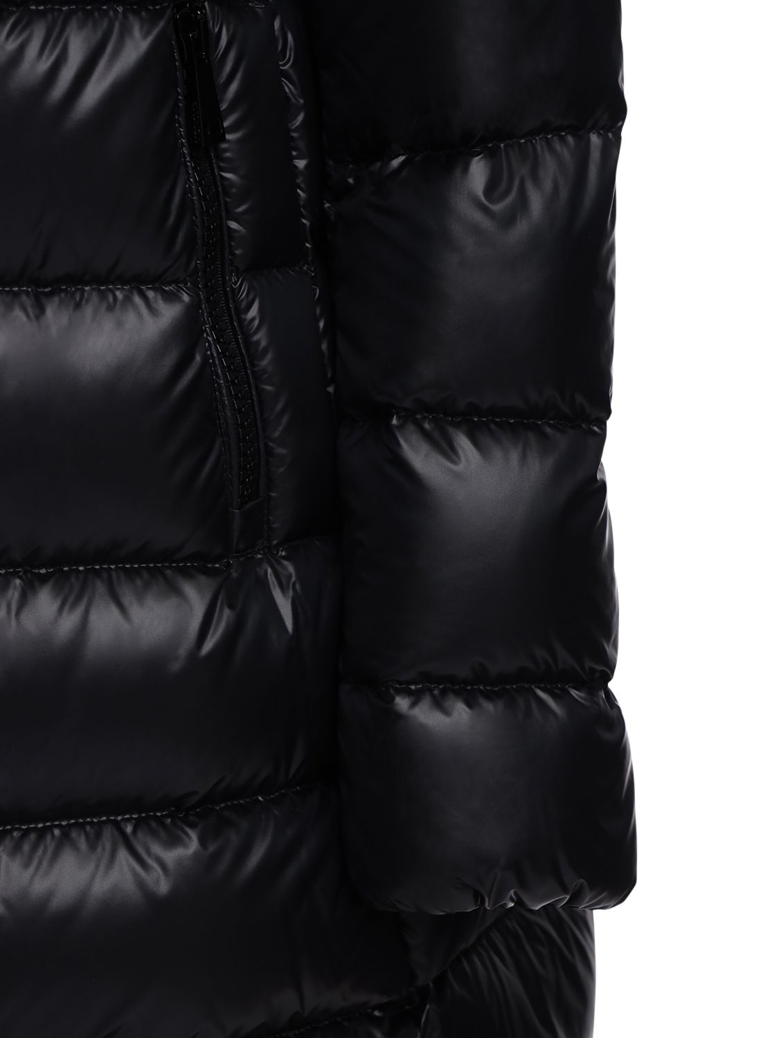 Shop Moncler Suyen Leger Nylon Down Jacket In Black