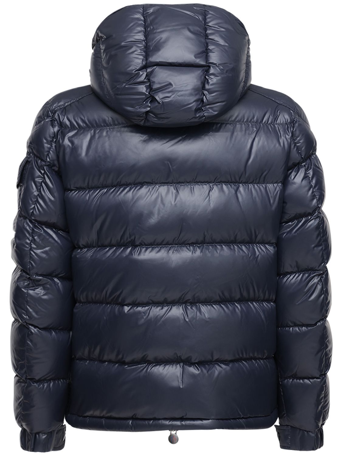 Shop Moncler Maya Nylon Laque Down Jacket In Midnight Blue