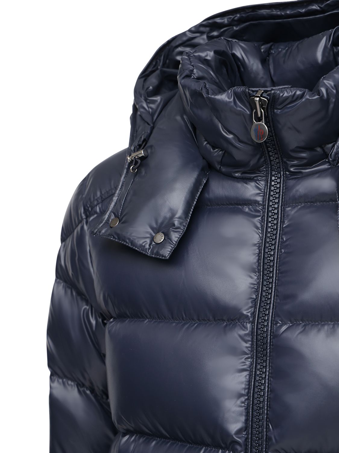 Shop Moncler Maya Nylon Laque Down Jacket In Midnight Blue