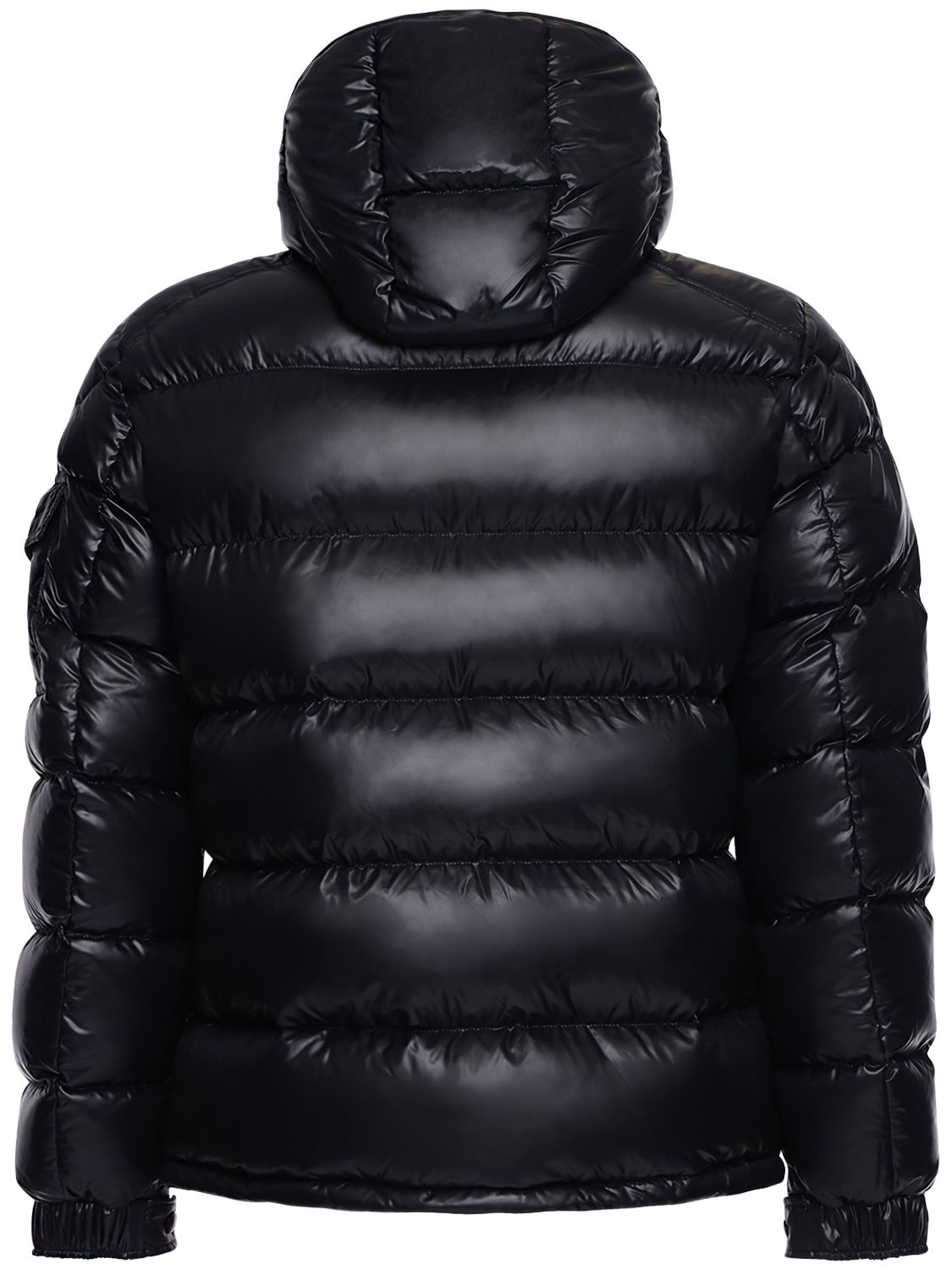 Shop Moncler Maya Nylon Laque Down Jacket In Black