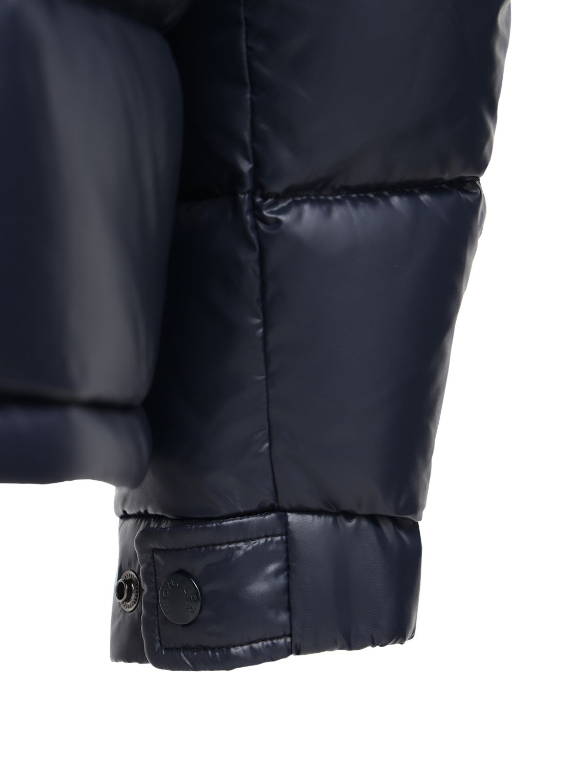 Shop Moncler Maya Nylon Laque Down Jacket In Midnight Blue