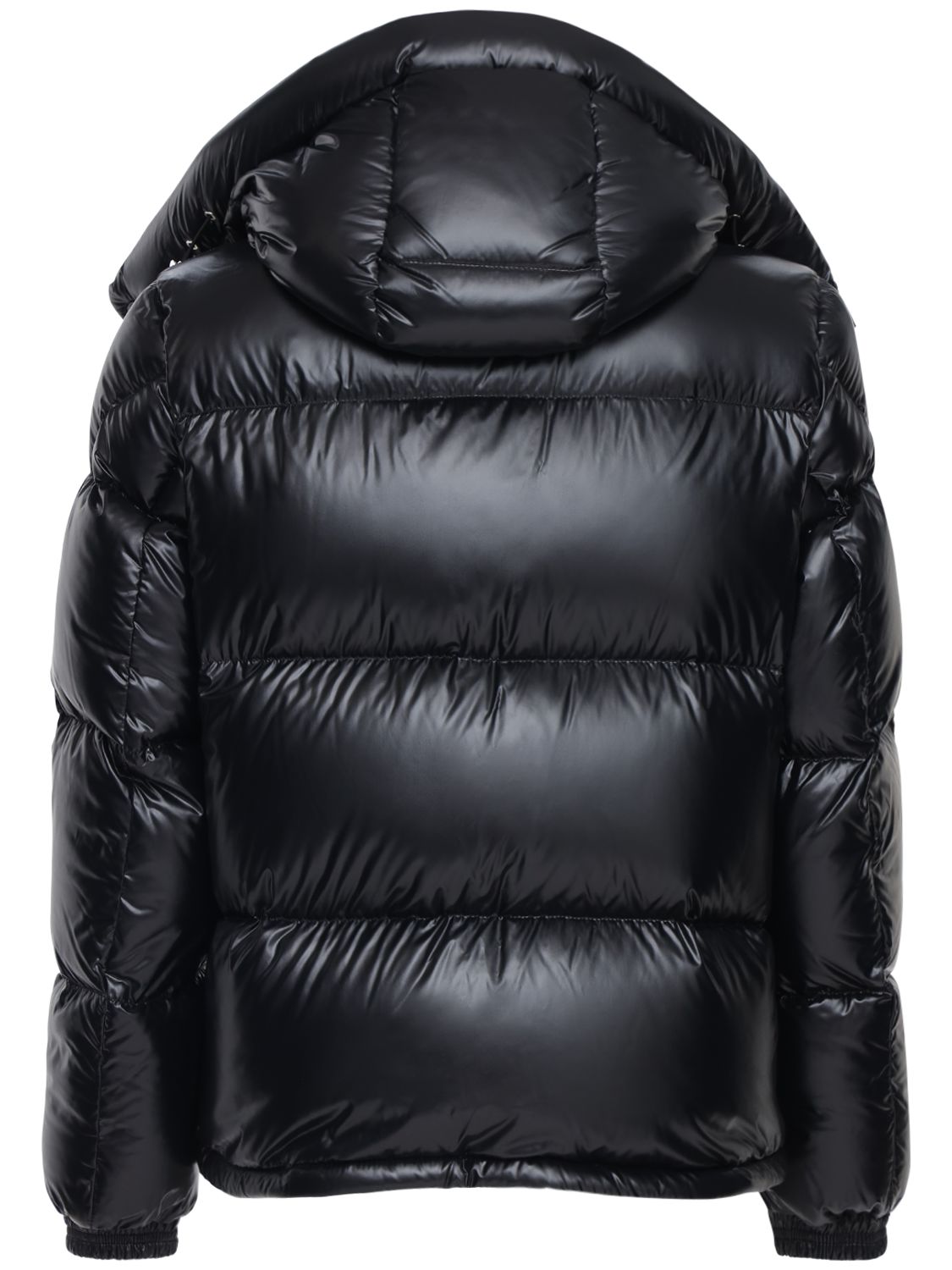 Shop Moncler Montbeliard Nylon Laque Down Jacket In Black