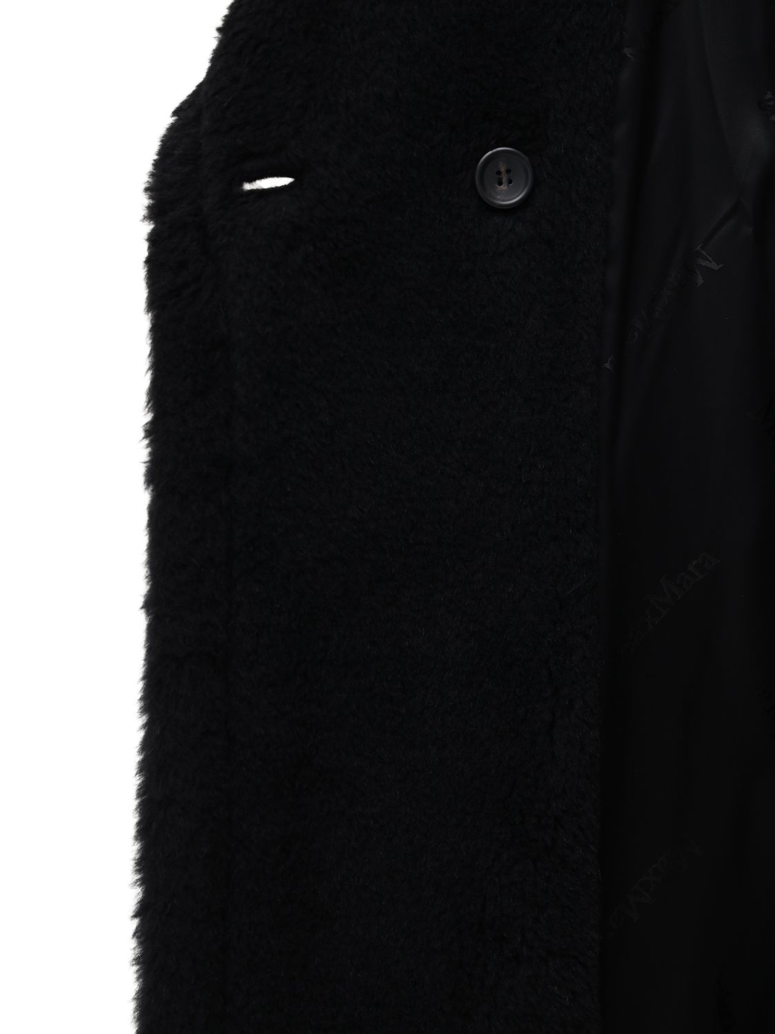 Shop Max Mara Tedgirl Alpaca Blend Long Coat In Black