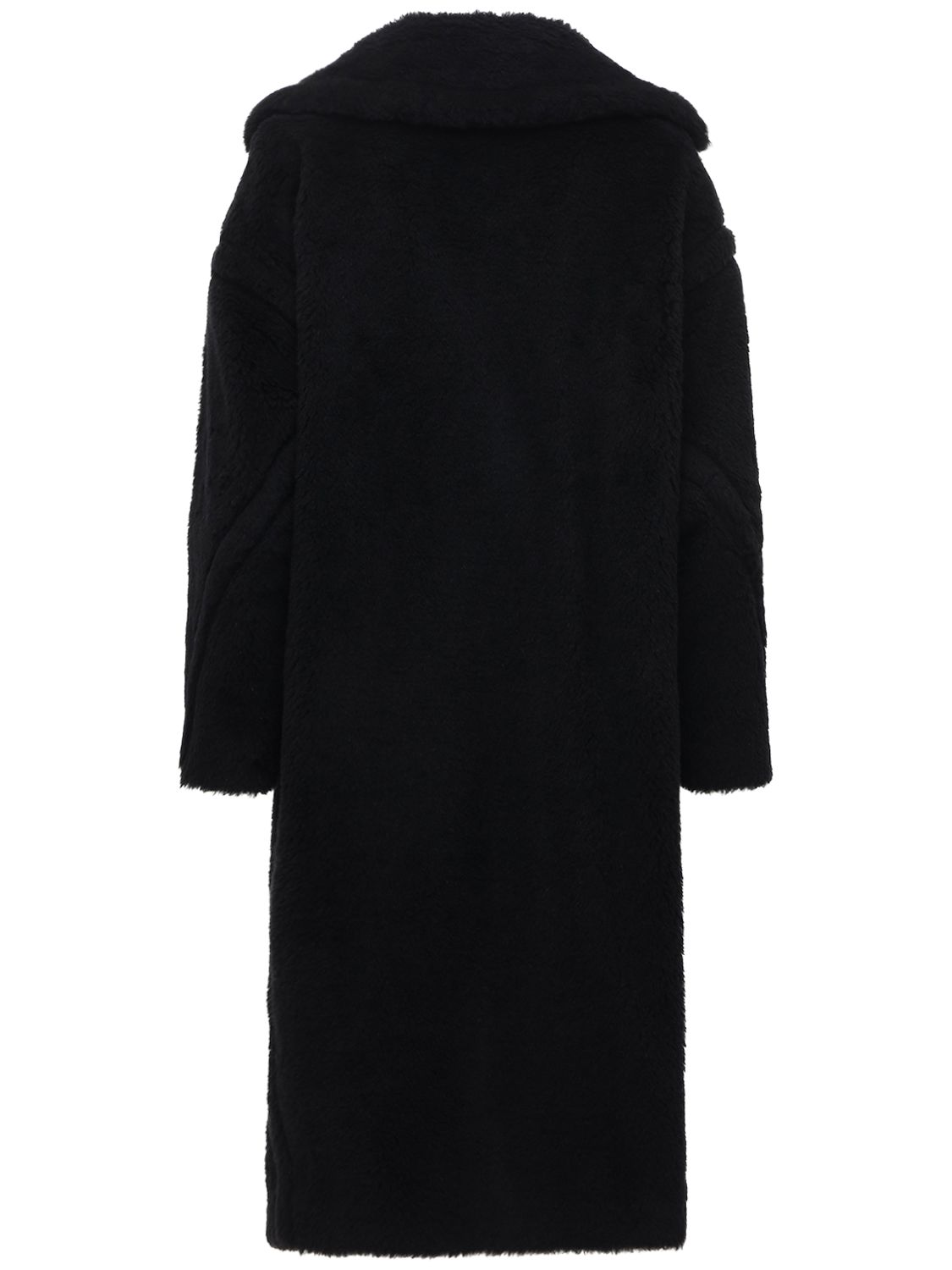 Shop Max Mara Tedgirl Alpaca Blend Long Coat In Black