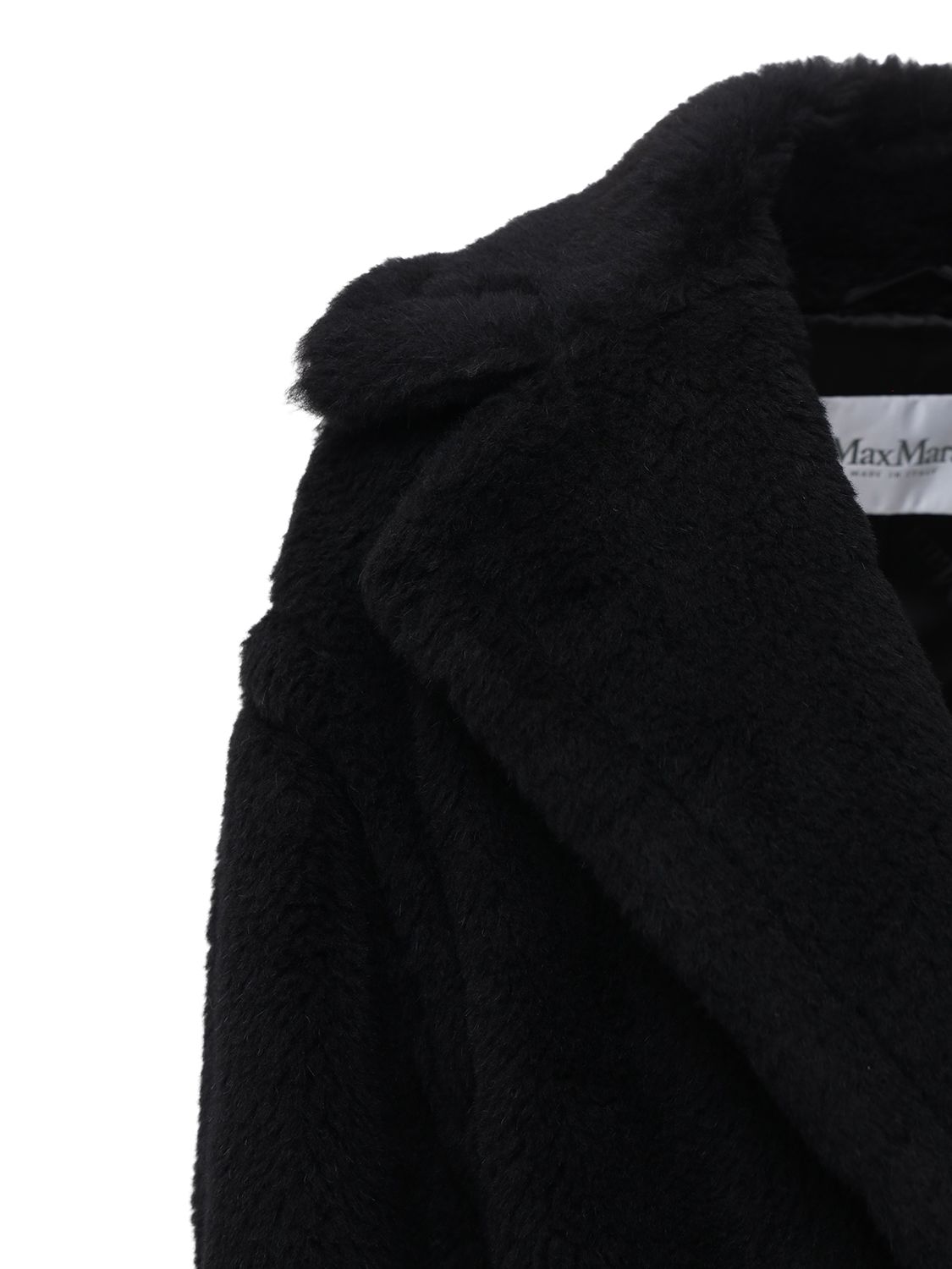 Shop Max Mara Tedgirl Alpaca Blend Long Coat In Black