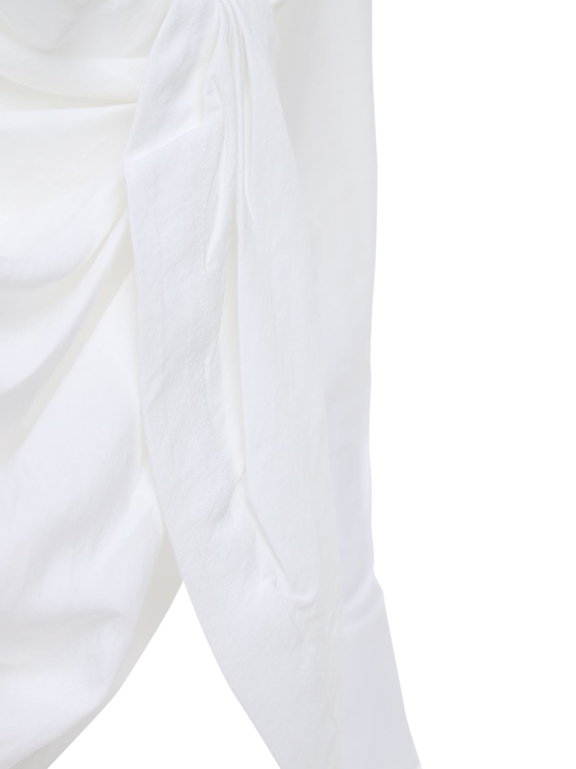Jacquemus La Chemise Bahia Knotted Cotton Shirt In Ivory