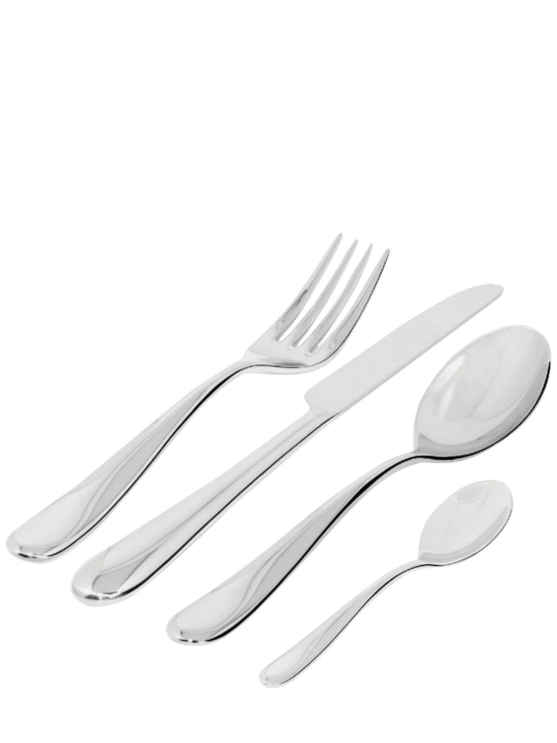 Shop Alessi Nuovo Milano 24 Piece Cutlery Set In Silver