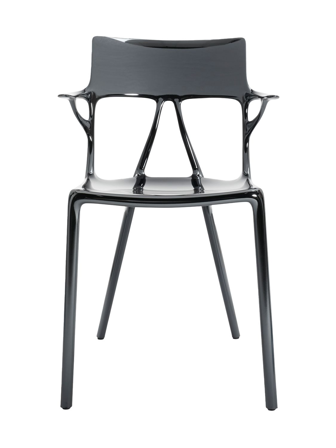 Kartell Set Of 2 Ai Metal Chairs In Black