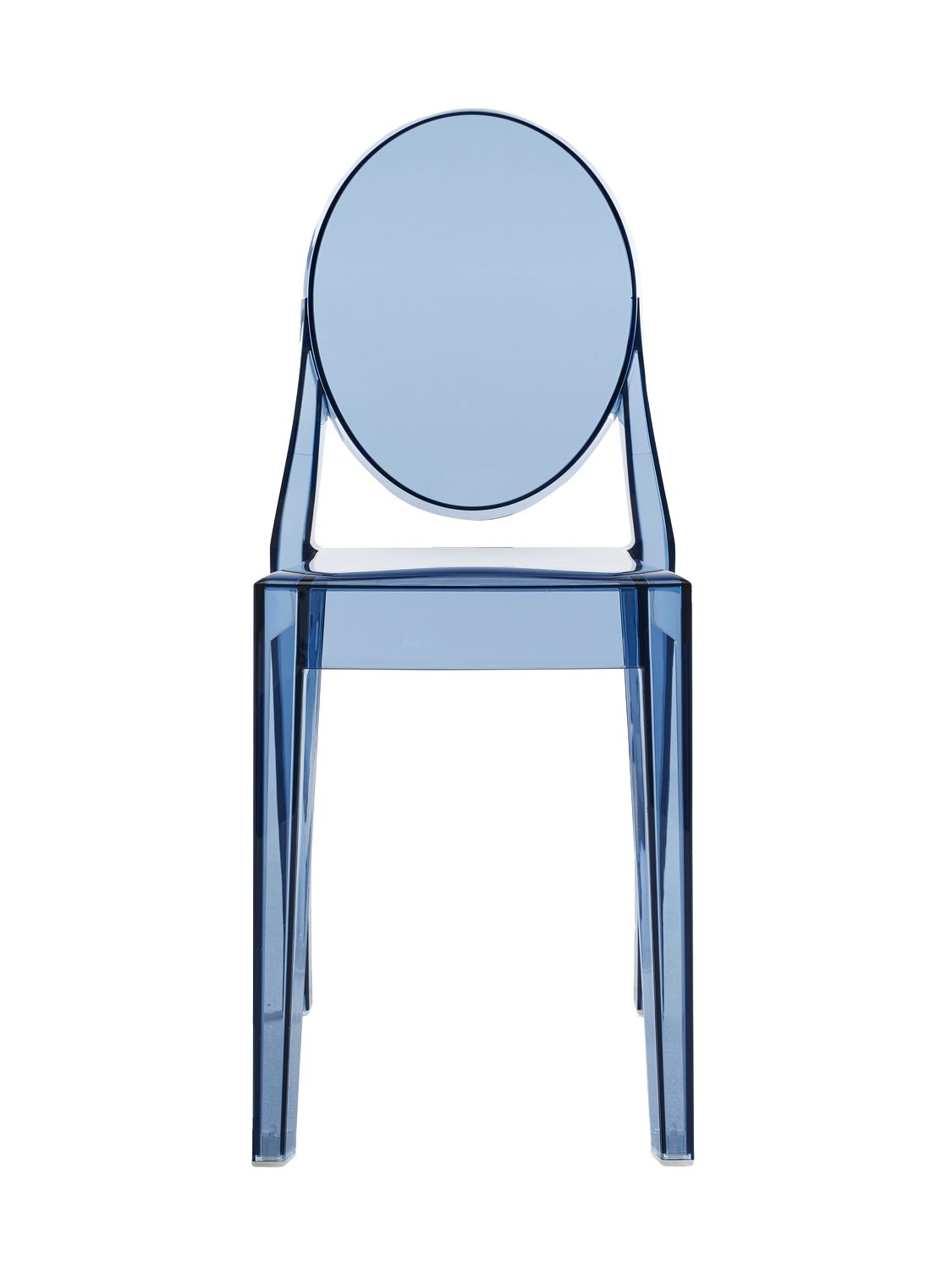 Kartell Set Of 2 Victoria Ghost Chairs In Blue