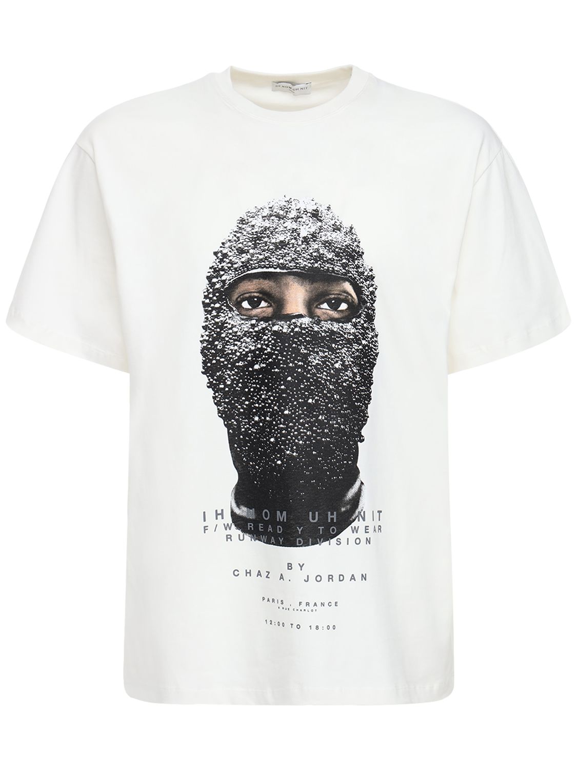 Image of Mask Print Cotton T-shirt