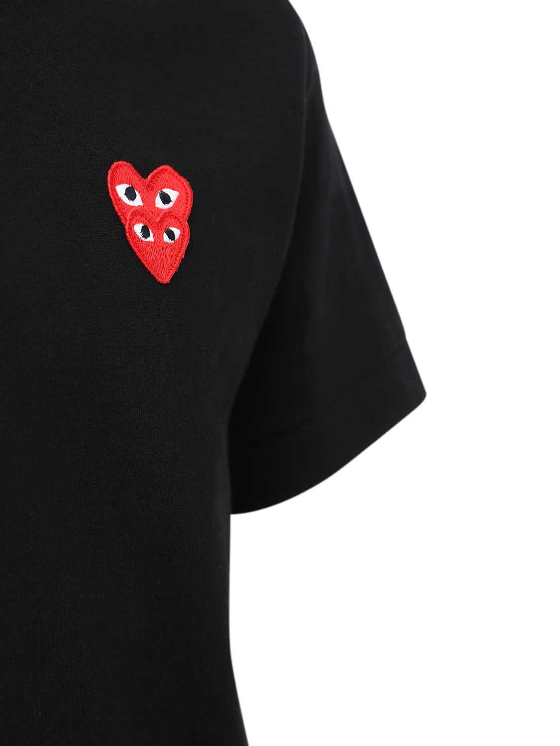 Double Hearts Patch Jersey T-shirt