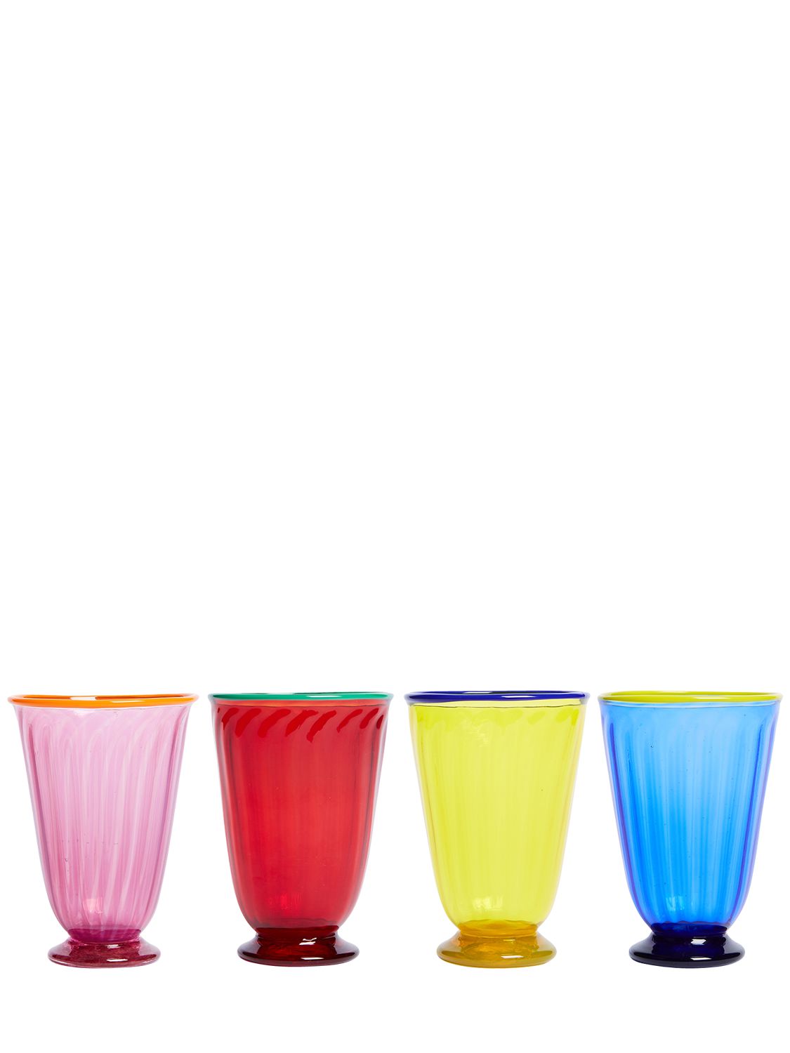 Image of Set Of 4 Rainbow Glasses