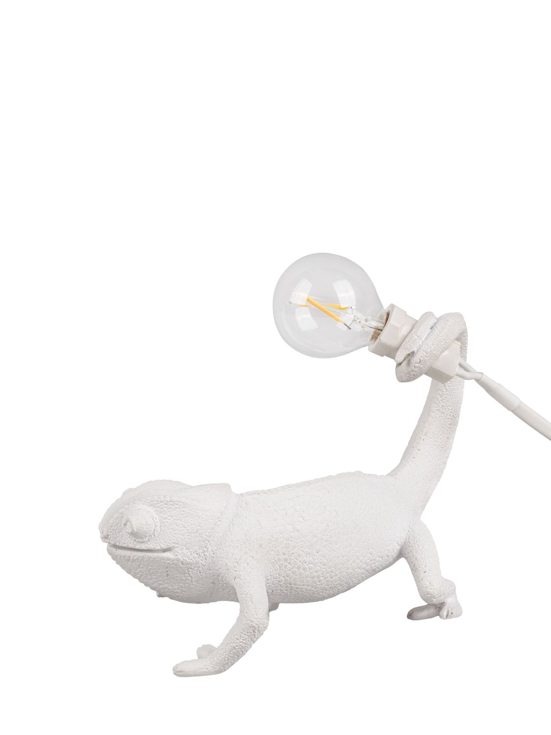 Shop Seletti Still Chameleon Lamp In White