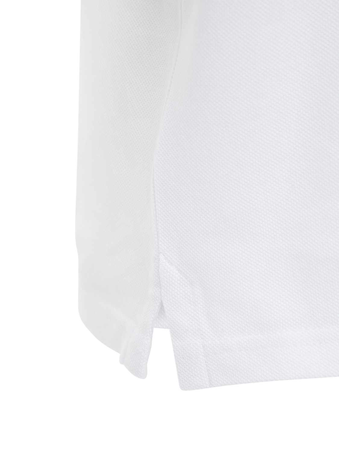 Shop Moncler Cotton Piquet Polo Shirt In White