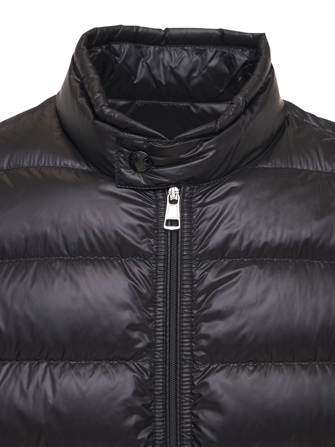Shop Moncler Acorus Lightweight Nylon Down Jacket In Black