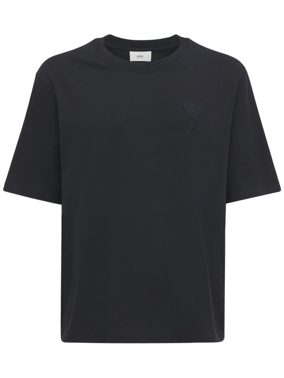 T-shirt Boxy En Jersey De Coton À Logo - AMI PARIS - Modalova