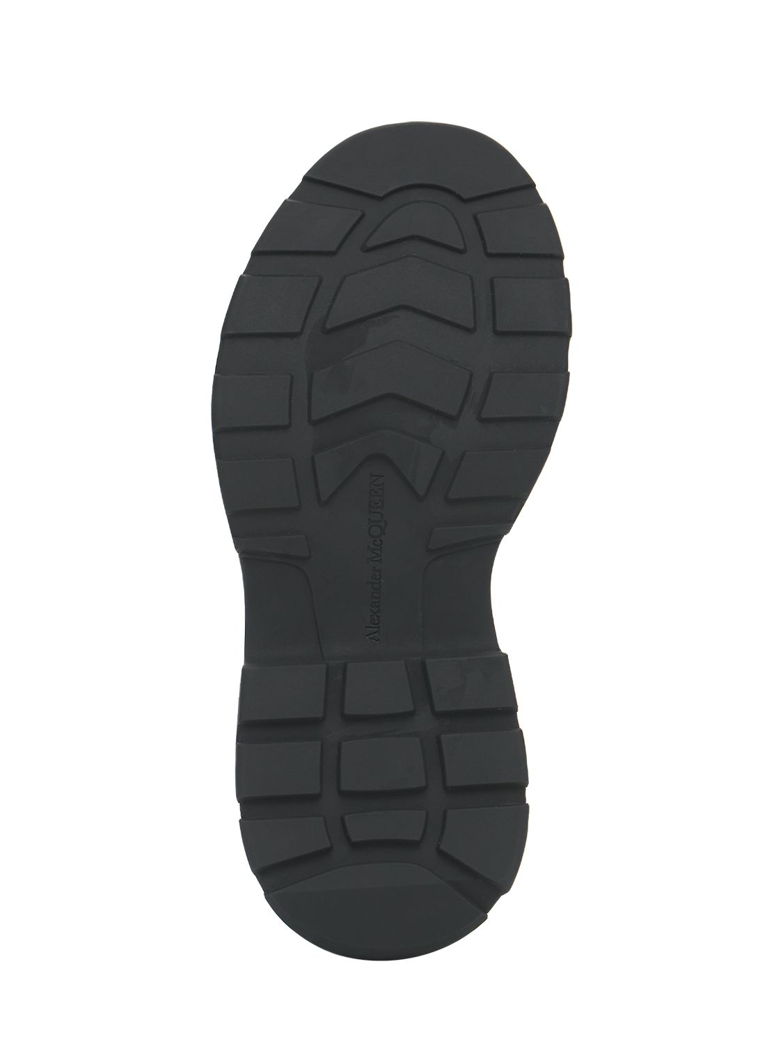 Alexander Mcqueen Black Canvas Tread Slick Platform Low Sneakers In Black