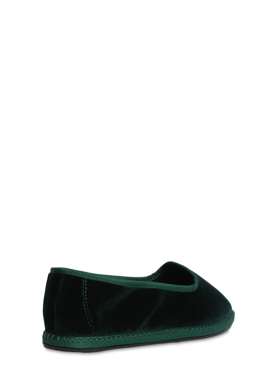 Shop Vibi Venezia 10mm Laguna Velvet Slippers In Green
