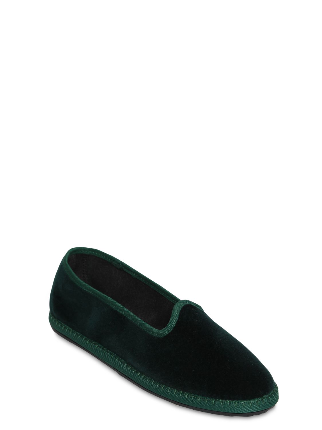 Shop Vibi Venezia 10mm Laguna Velvet Slippers In Green