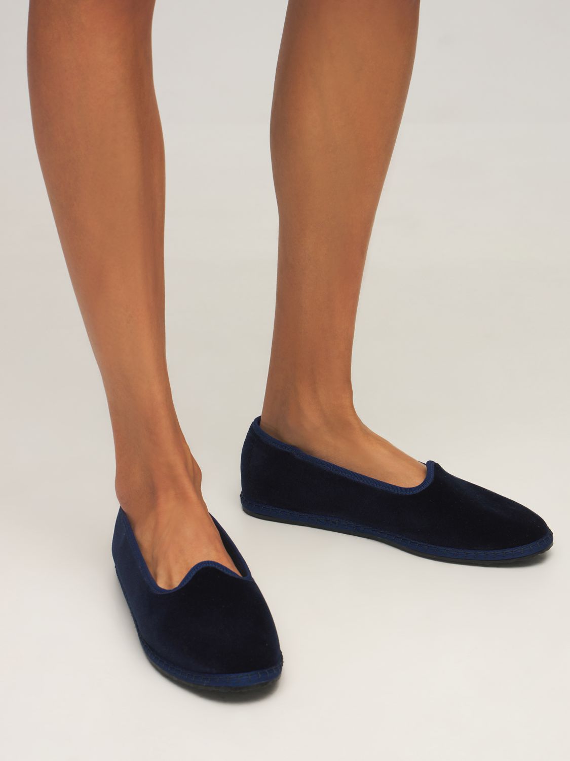 10mm Blu Velvet Loafers