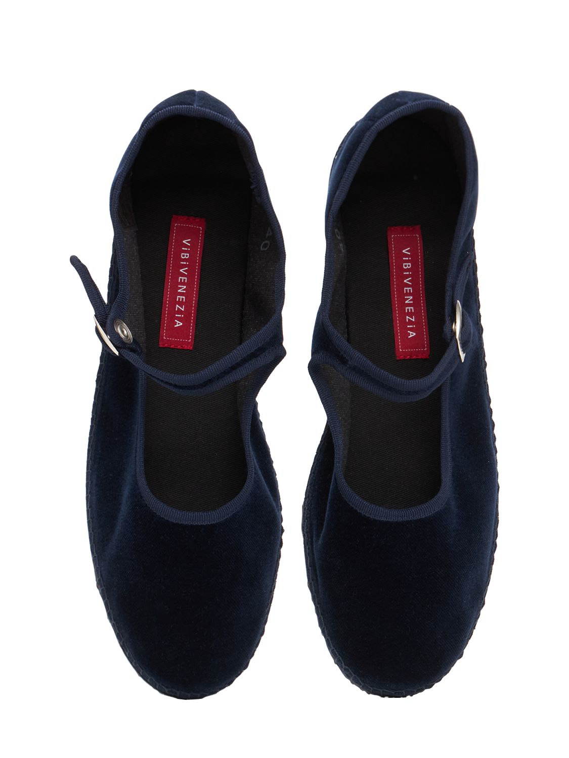 Mary Jane Blu Velvet Loafers