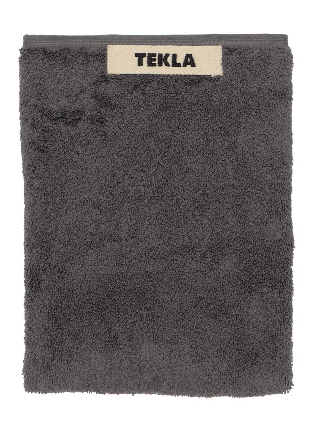 Tekla Set Of 3 Organic Cotton Towels In Charcoal