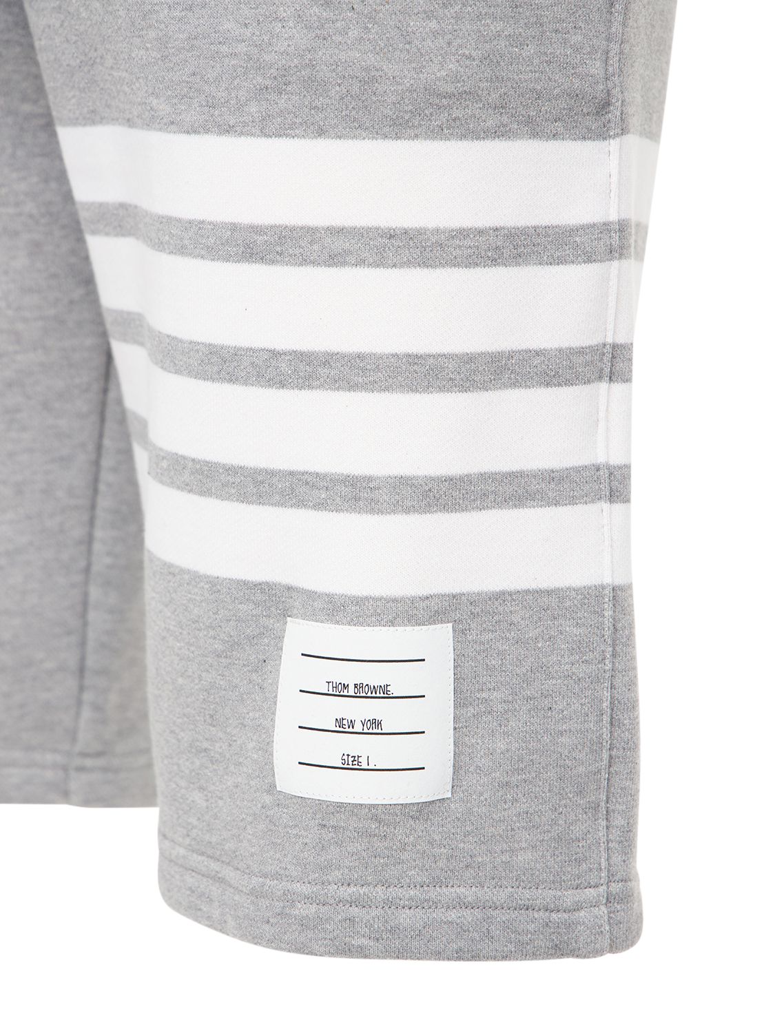 Thom Browne Men Classic Sweat Shorts With Engineered 4 Bar Stripes In Classic Loop Back In Light Grey