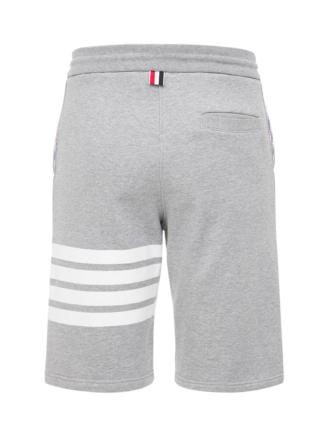 Thom Browne Men Classic Sweat Shorts With Engineered 4 Bar Stripes In Classic Loop Back In Light Grey