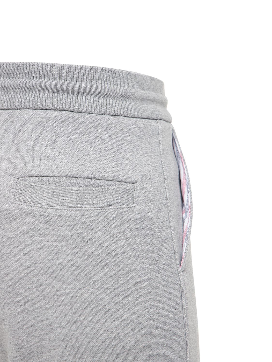 Thom Browne Men Classic Sweat Shorts With Engineered 4 Bar Stripes In Classic Loop Back In Light Grey