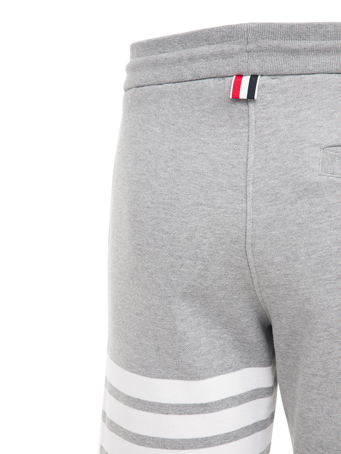 Thom Browne Men Classic Sweat Shorts With Engineered 4 Bar Stripes In Classic Loop Back In Light Grey
