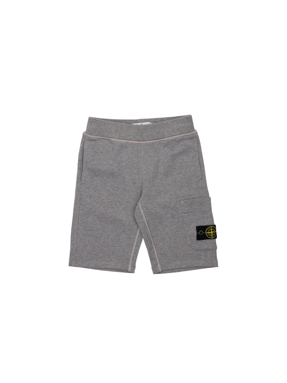 STONE ISLAND Cotton Sweat Shorts W/ Logo Patch