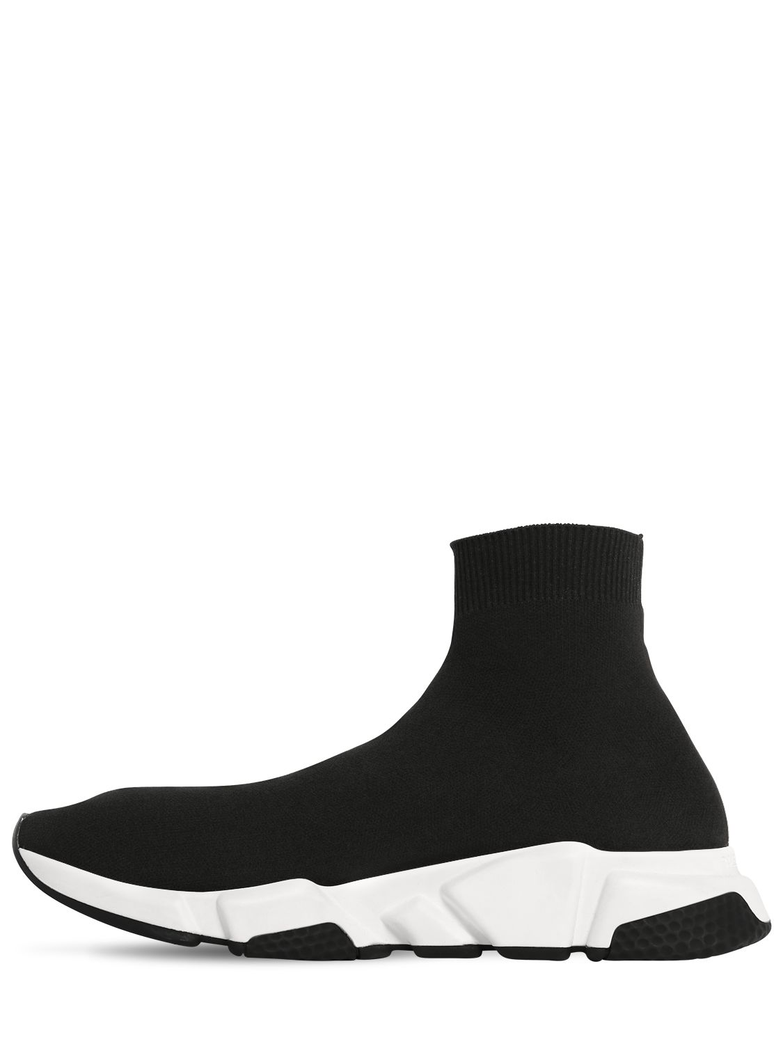 Shop Balenciaga Speed Knit Sport Sneakers In Black,white