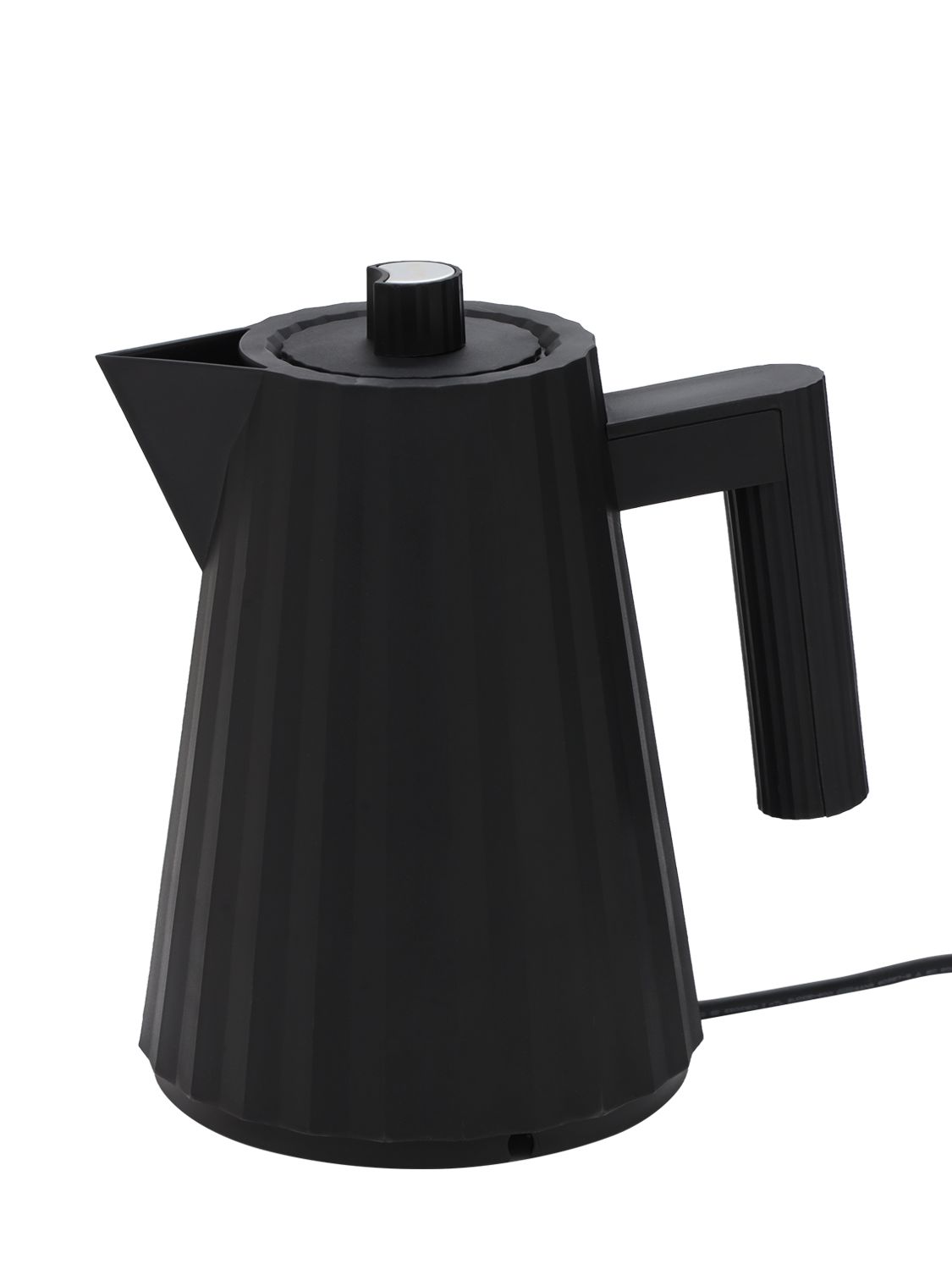 Alessi Plissé Small Electric Tea Kettle In Black