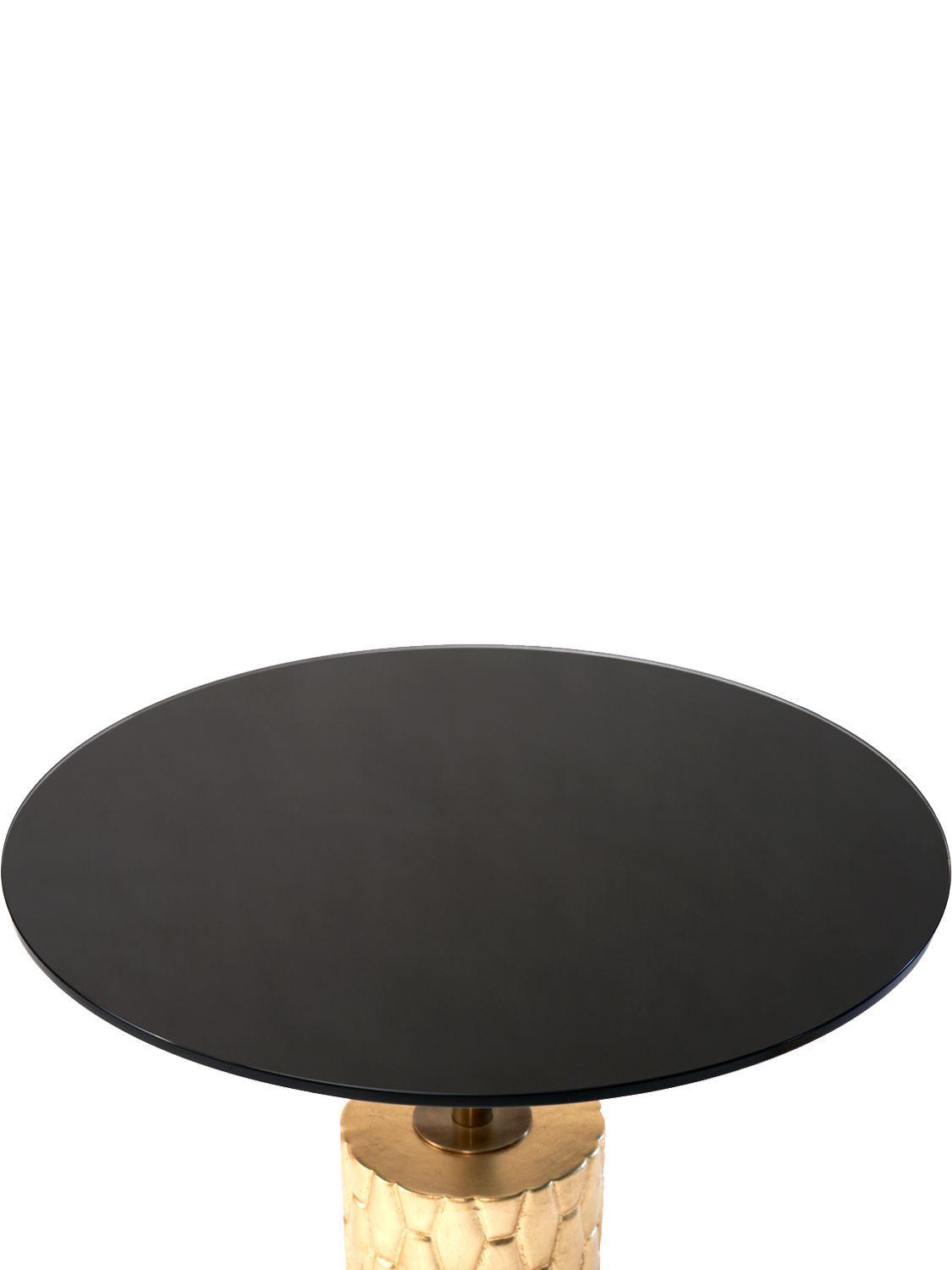 Shop Marioni Snake Round Table In Gold/black