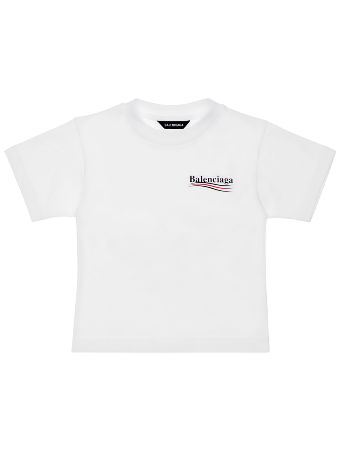 Balenciaga Kids' Organic Cotton T-shirt In White