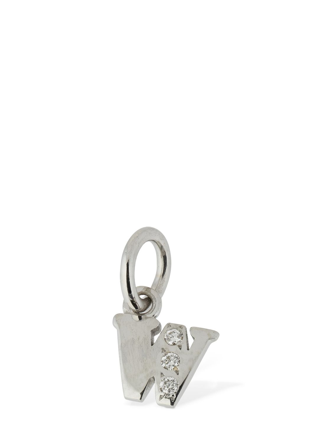 18kt White Gold W Charm W/ Diamonds