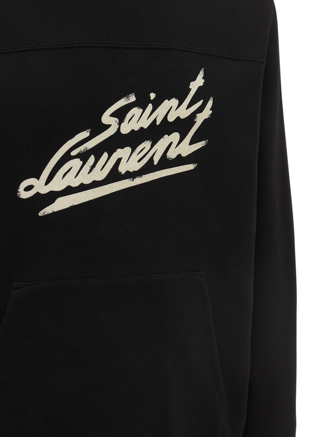 SAINT LAURENT 50s Signature Logo Sweatshirt Hoodie Smart Closet