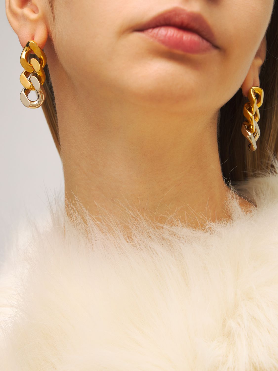 3 Curb Chain Links Earrings
