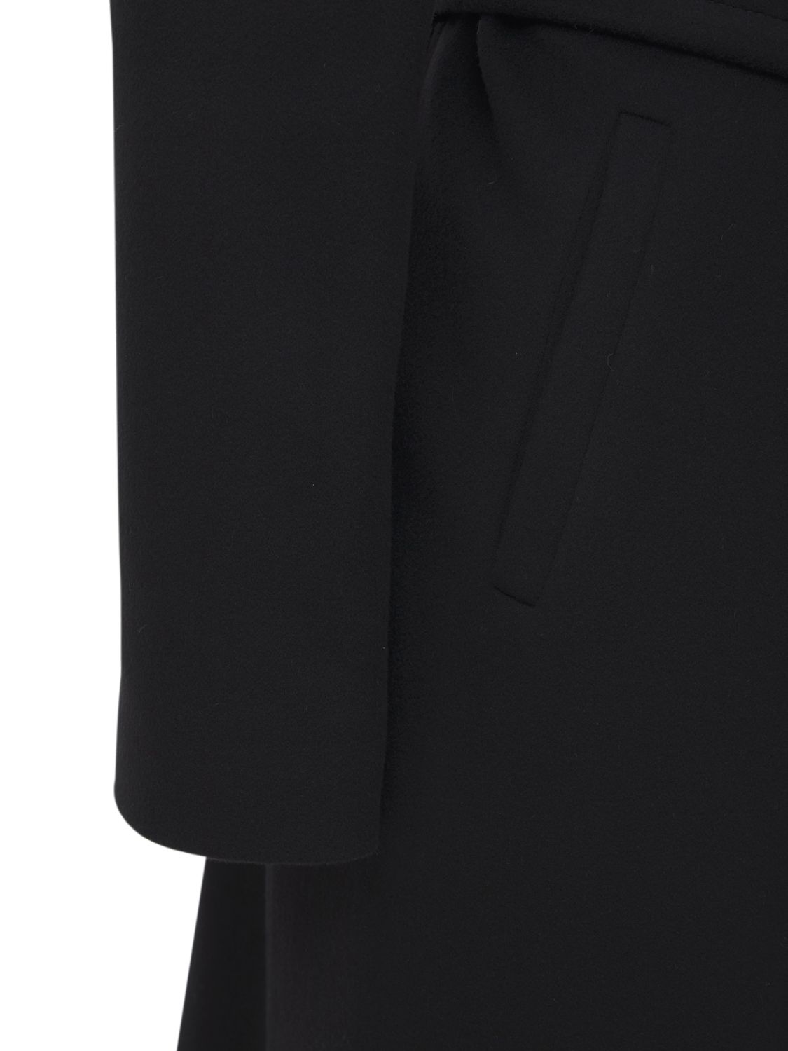 Shop Tagliatore Molly Wool & Cashmere Robe Coat In Black