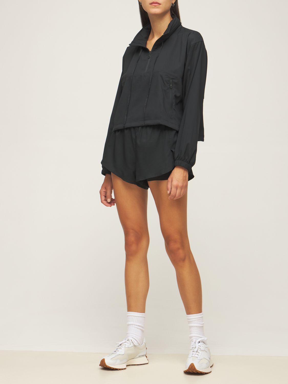 Shop Girlfriend Collective Gc Trail Shorts In Black