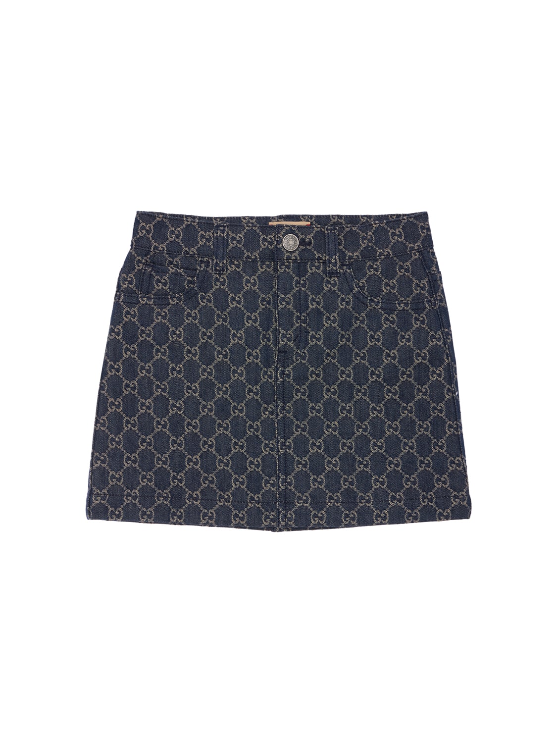 GUCCI Jupe En Denim Biologique Jacquard Gg