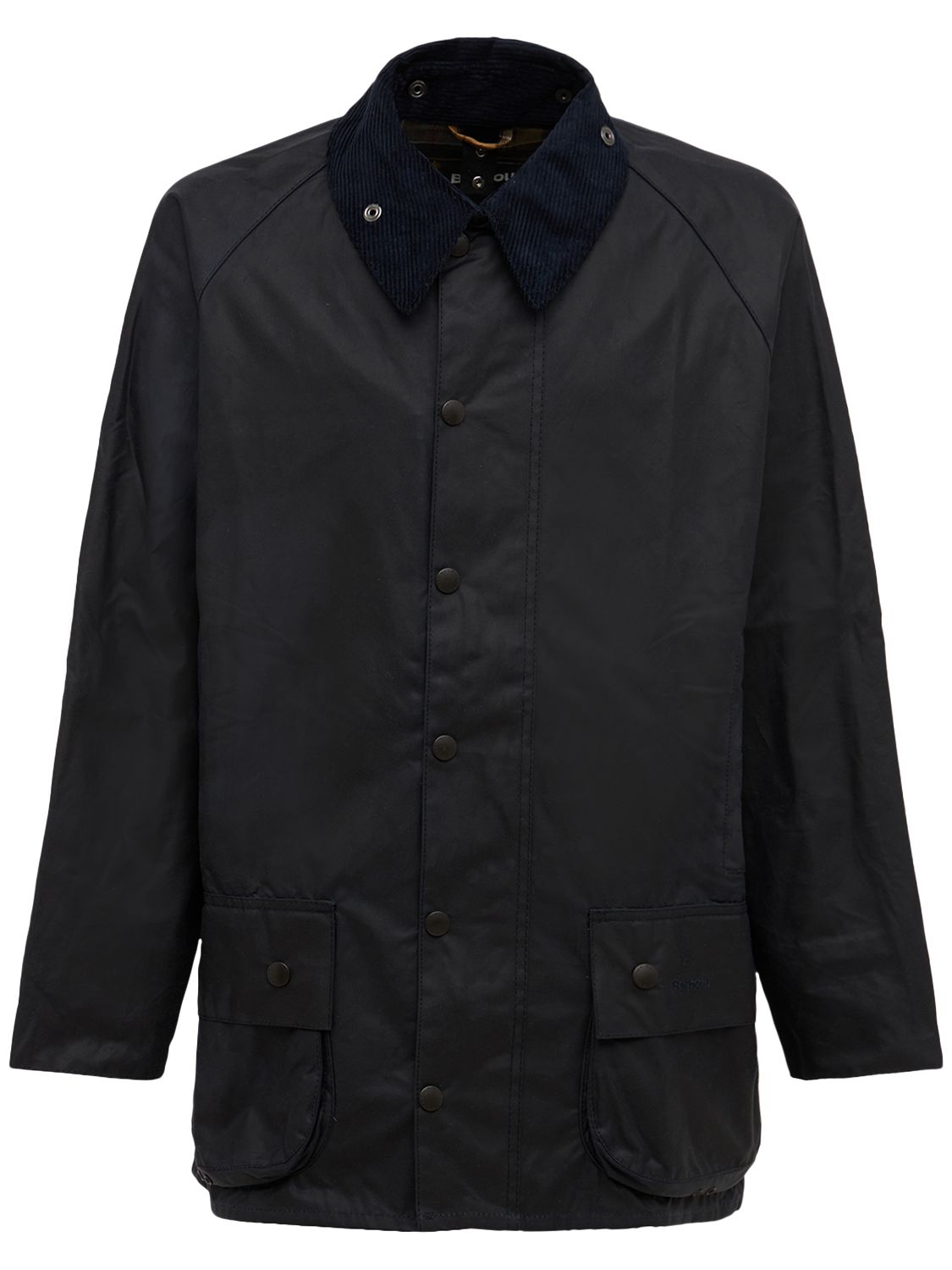 Barbour Beaufort Waxed Cotton Jacket In Navy