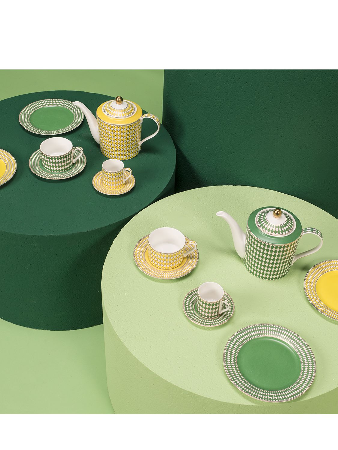 Polspotten Chess Set Of 4 Side Plates In Multi-colour