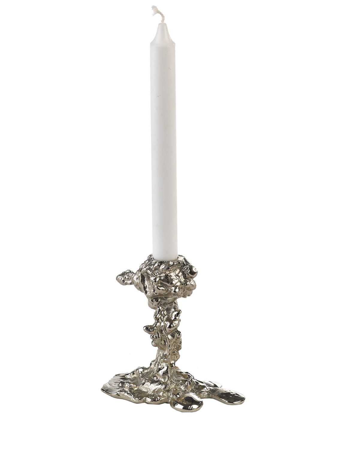 Polspotten Small Drip Candle Holder In Metallic