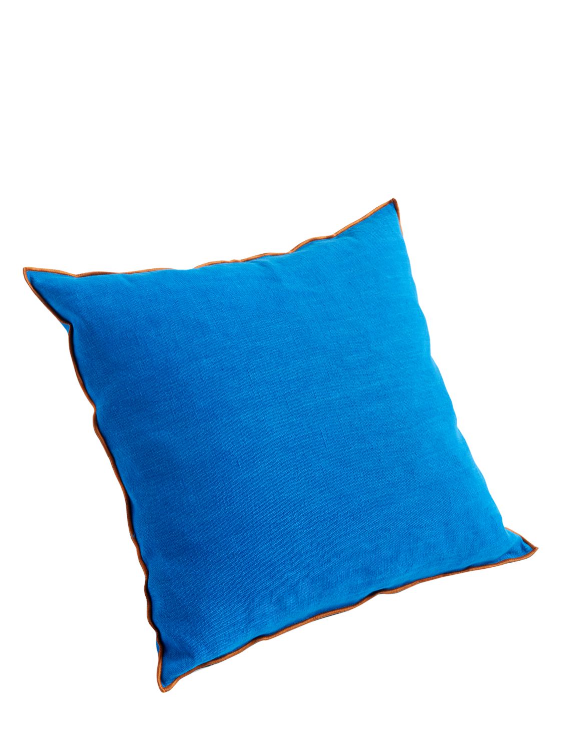 Hay Outline Linen & Cotton Cushion In Blue