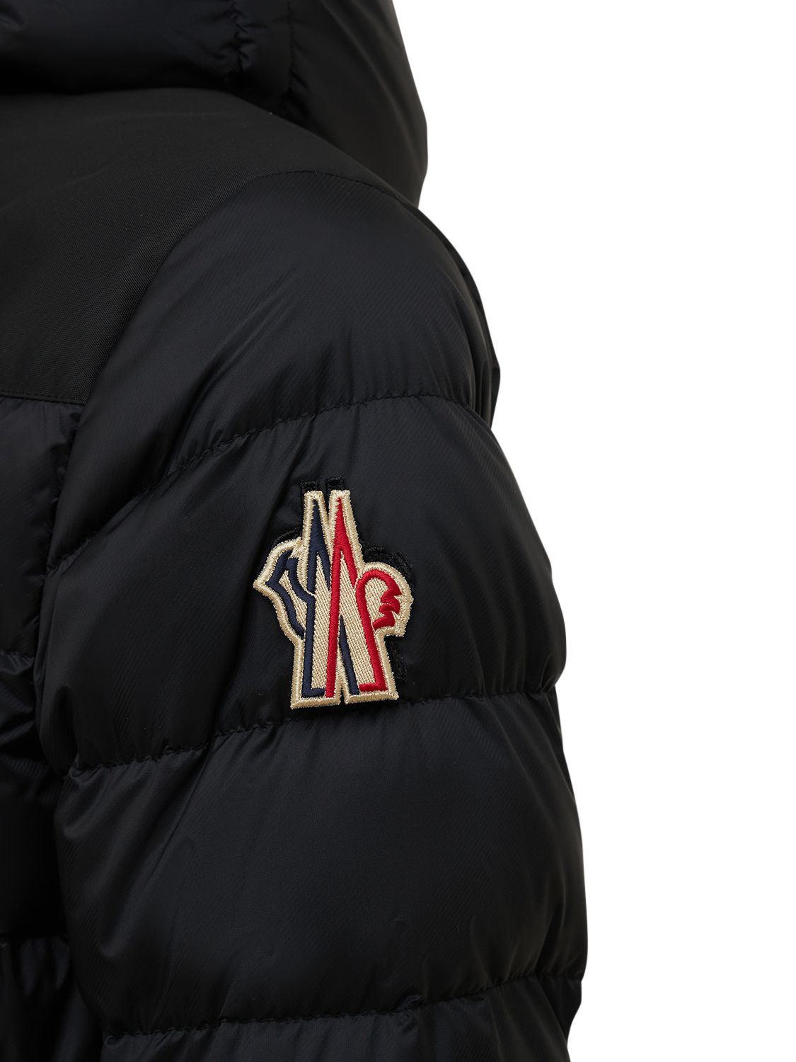 Shop Moncler Camurac Nylon Down Ski Jacket In Black